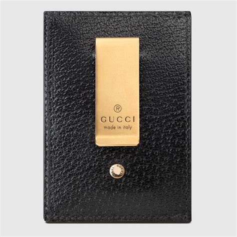 gucci money clip wallet brown|gg marmont leather money clip.